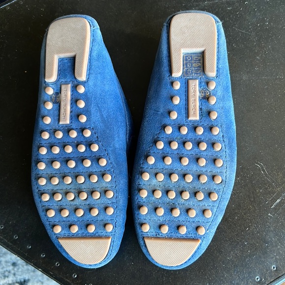 Tory Burch Gemini link loafers blue suede - Picture 7 of 7